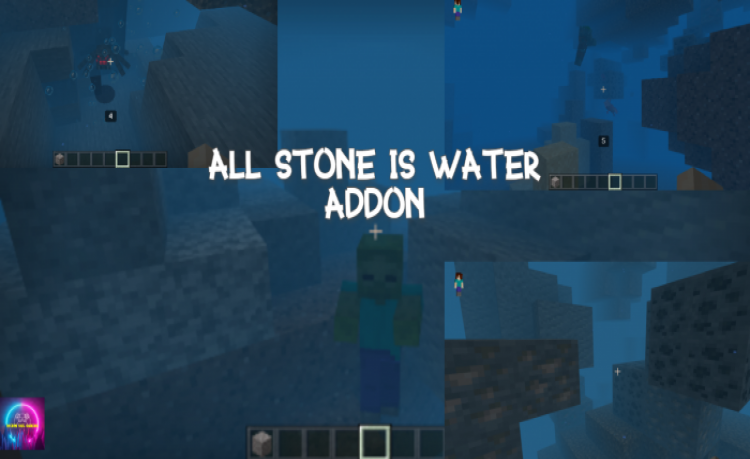 MCPE/Bedrock All Stone is Water Addon