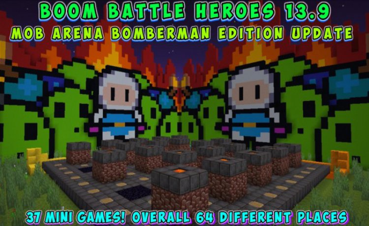 MCPE/Bedrock Boom Battle Heroes 13.9 "Mob Arena Bomberman Edition" Update!