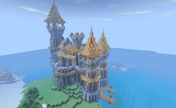 MCPE/Bedrock Castle On The Island