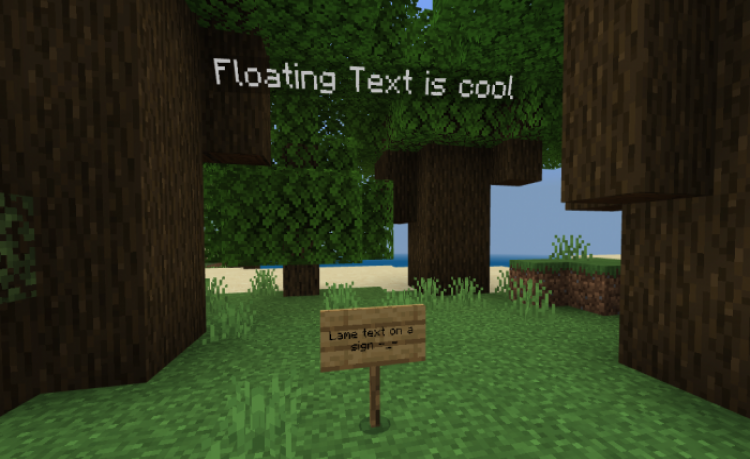 MCPE/Bedrock Custom Floating Text Add-on