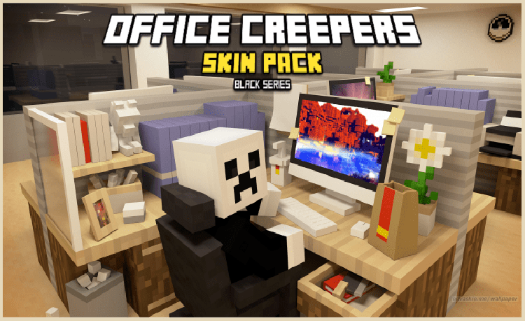 MCPE/Bedrock Office Creepers (Skin Pack) [BLACK SERIES]