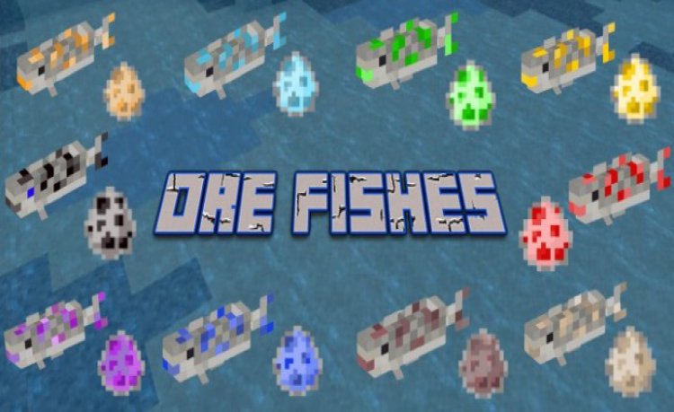 MCPE/Bedrock Ore Fishes Add-on