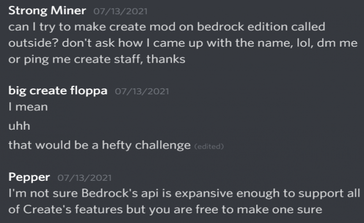 MCPE/Bedrock Outside Addon - Create Mod