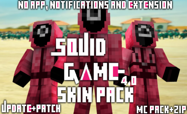 MCPE/Bedrock Squid Game SkinPack 4.0 [45 Skins ] (Bugs Fixed) - Update!