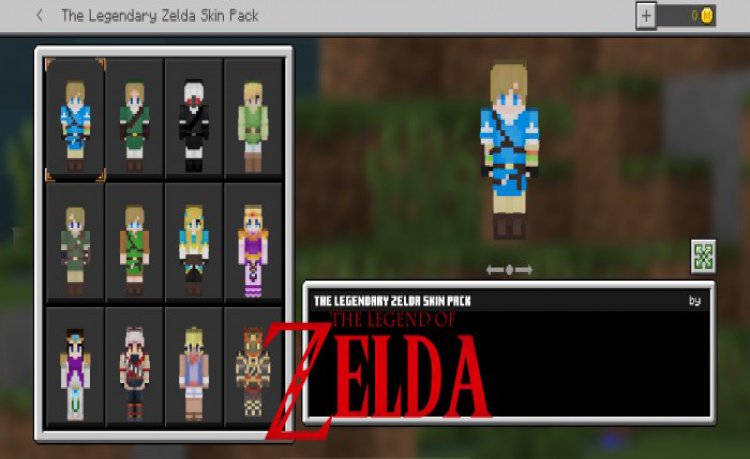 MCPE/Bedrock The Legendary Zelda Skin Pack