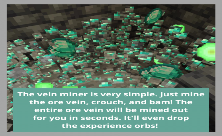 MCPE/Bedrock Vein Miner 1.17