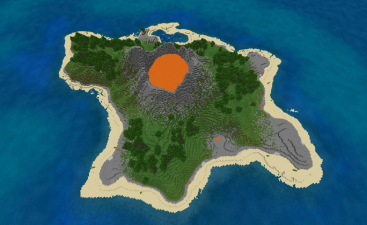 MCPE/Bedrock Volcanic Island World