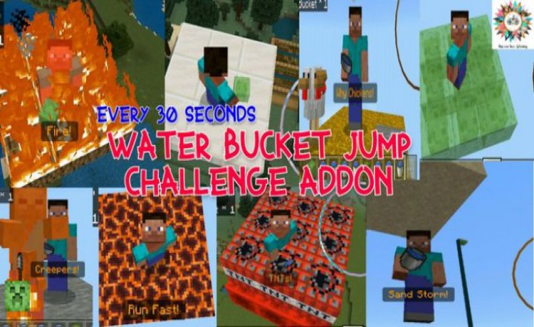 MCPE/Bedrock Water Bucket Jump Challenges