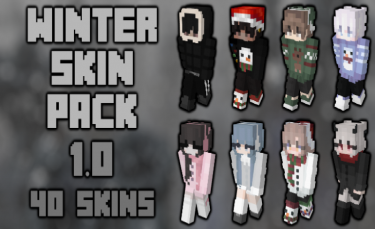MCPE/Bedrock Winter Skin Pack | 40 Skins