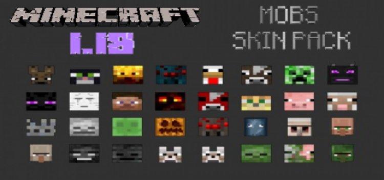 Minecraft 1.18 Mobs Skin Pack Bedrock Edition