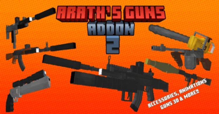 Araths Guns 2 Minecraft Mod/Addon For 1.20+